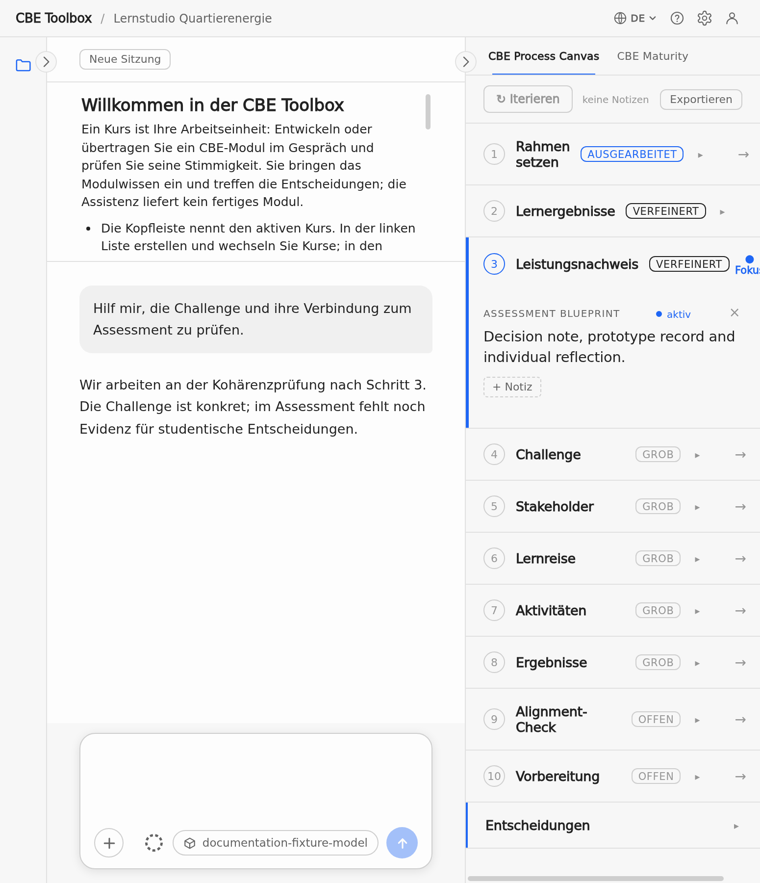 Die Einführung in der schmalen Ansicht