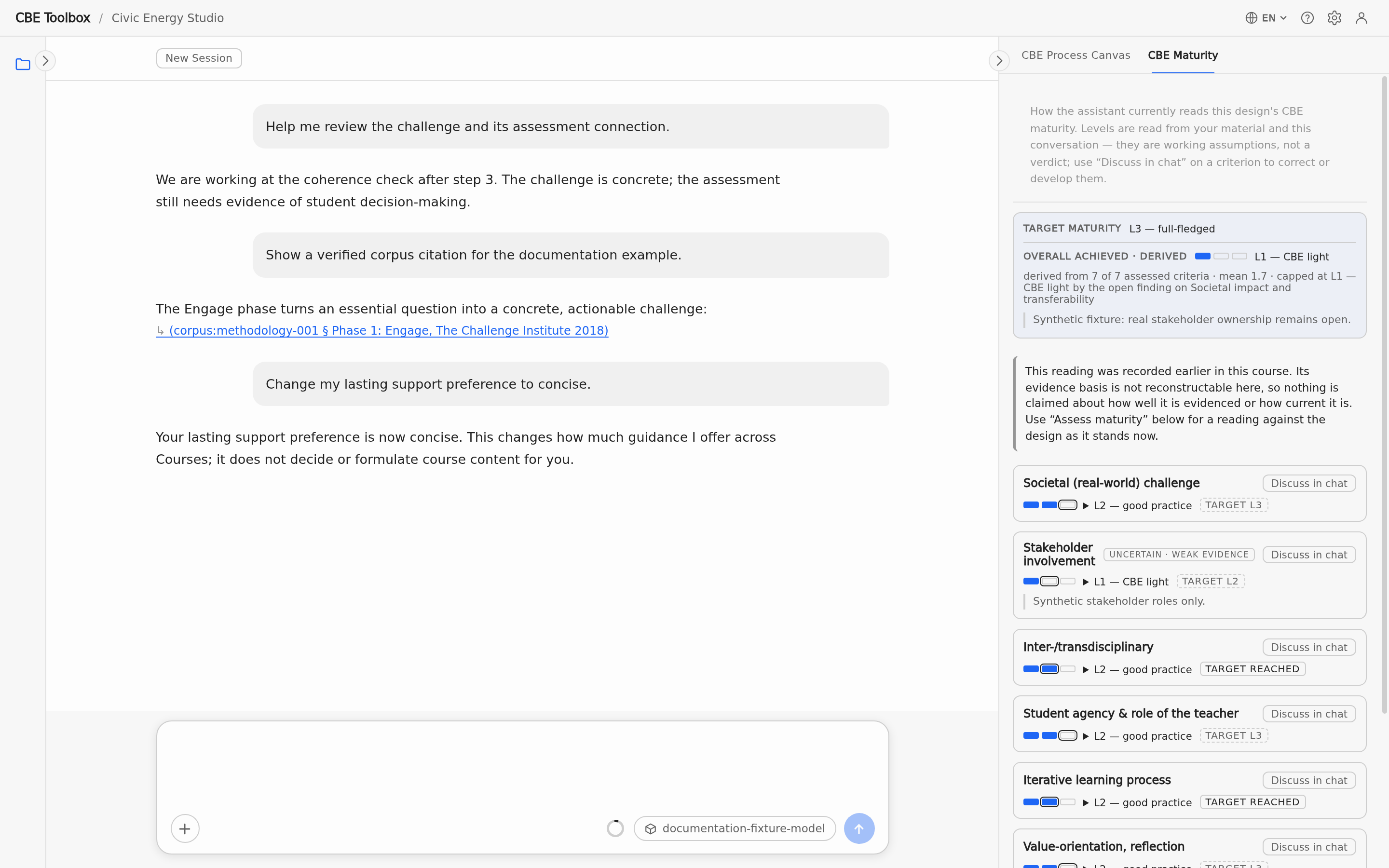 Conversation confirming a concise support preference